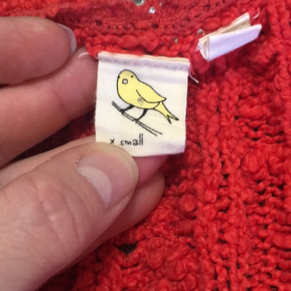 Anthro Red Sweater - Picture 8 of 11